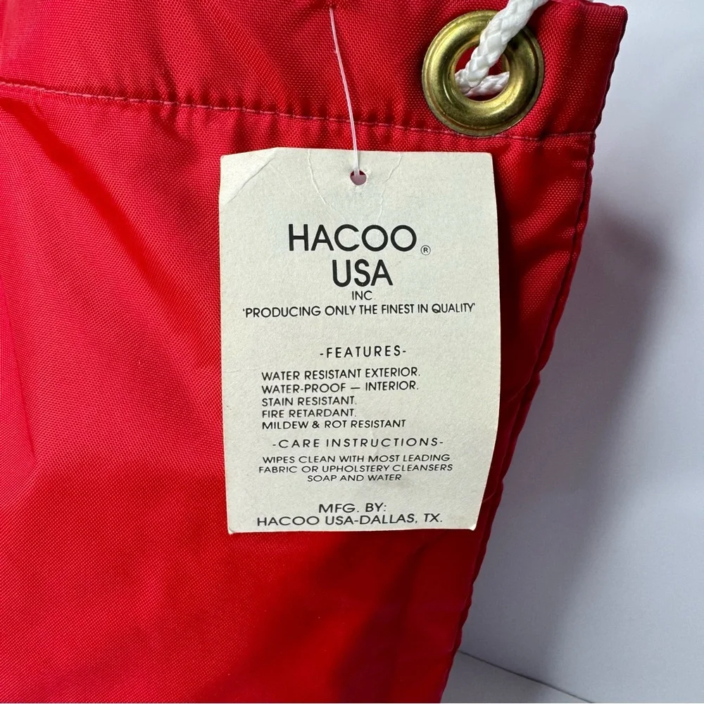 Hacoo USA Red Vintage Keeps Hot & Cold Bag Leak Proof Liner Outdoors Durable NWT